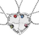 Conjunto de colar Muhan Split Heart Shape Pendant Best Friends