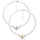Conjunto de colares Aelflane Saturn Fashion Pearl Rhinestone Lady Conjunto de colares Aelflane Saturn Fashion Pearl Rhinestone Lady