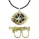 Conjunto de colares e anéis YdstNiu Strange Eye of Agamotto Cosplay