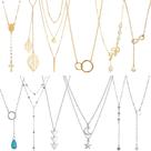 Conjunto de colares Hicarer Long Pendant Y Tassel Leaf Circle Bar x12 Conjunto de colares Hicarer Long Pendant Y Tassel Leaf Circle Bar x12