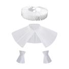 Conjunto de colarinho falso, 3 peças de algodão branco vintage para cosplay