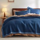 Conjunto de colcha Bedsure Navy Quilts Twin Size com colcha