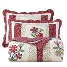 Conjunto de colchas acolchoadas vctops vermelho de Natal 100% algodão