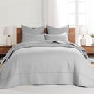 Conjunto de colchas Levtex Home Cross Stitch Light Grey King