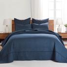 Conjunto de colchas Levtex Home Cross Stitch Navy Twin com Sham