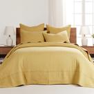 Conjunto de colchas Levtex Home Cross Stitch Ochre King +2 Shams