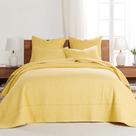 Conjunto de colchas Levtex Home Cross Stitch Yellow Twin Size