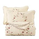 Conjunto de colchas vctops bordado floral 100% algodão