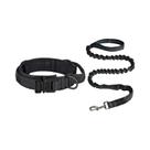 Conjunto De Coleira E Guia Tática Reforçada Para Cães Pequenos, Médios E Grandes Com Alça E Fivela