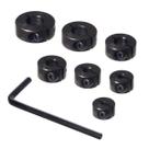 Conjunto de coleiras Drill Bit Stop POWERTEC de 7 peças ajustáveis