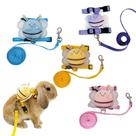 Conjunto de coleiras para animais de estimação pequenos ABSOK Bunny Rabbit Harness (4 conjuntos)
