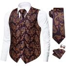 Conjunto de colete Dubulle para homens com gravata, bolso quadrado e abotoaduras