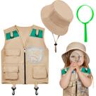 Conjunto de coletes e chapéus Costume Ramede Kids Safari Outdoor Adventure Conjunto de coletes e chapéus Costume Ramede Kids Safari Outdoor Adventure