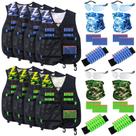 Conjunto de coletes táticos Sosation Kids Nerf Party Favor 8 conjuntos