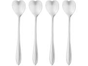 Conjunto De Colher De Chá Heart Aço Inox 4 Peças
