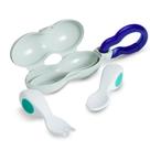 Conjunto de colher e garfo para bebês doddl com estojo de viagem para mais de 6 meses