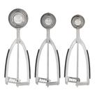 Conjunto de colheres de massa de biscoito KitchenAid em aço inoxidável preto