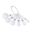Conjunto de colheres de medição Fox Run de 6 peças de plástico branco