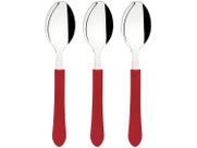 Conjunto de Colheres de Mesa Tramontina Leme Vermelho 3 Peças