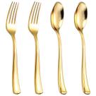 Conjunto de colheres e garfos de plástico dourado BuCla 600PCS Party Supply Conjunto de colheres e garfos de plástico dourado BuCla 600PCS Party Supply