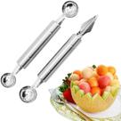 Conjunto de colheres Fruit Baller Melostu em aço inoxidável prateado 20 cm