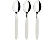 Conjunto de Colheres para Cha Tramontina Ipanema com Laminas em Aço Inox e Cabos de Polipropileno Branco 3 Peças