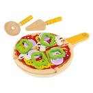 Conjunto de comida de cozinha Pizza Play Hape Homemade Wooden de 3 anos ou mais