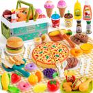 Conjunto de Comida de Faz de Conta KODATEK - 78 Peças com Cesta de Armazenamento