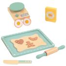 Conjunto de comida de madeira Cookie Bake Play MIKNEKE Pretend Play Conjunto de comida de madeira Cookie Bake Play MIKNEKE Pretend Play