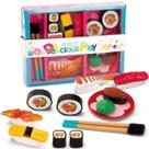 Conjunto de comida para jantar Pretend Play Liberty Imports Sushi Bento Box