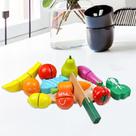 Conjunto de comida Pretend Play para crianças, cozinha, frutas e vegetais Conjunto de comida Pretend Play para crianças, cozinha, frutas e vegetais