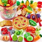 Conjunto de comida Pretend Play Shimirth, 67 unidades para cozinha infantil