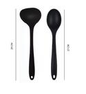 Conjunto de Concha 29,5 cm e Colher 27cm em Silicone Preto - UnyHome