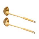 Conjunto de conchas e escorredores de sopa Buyer Star Gold em aço inoxidável