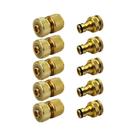 Conjunto De Conectores De Mangueira De Alumínio De 1/2 E 3/4 Polegadas (13-16mm) Com Engate Rápido