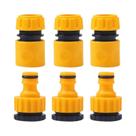 Conjunto De Conectores De Mangueira De Jardim ABS Macho Duplo De 1/2 Polegada, 6 Peças, Adaptador