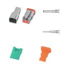 Conjunto De Conectores Deutsch DT À Prova d'Água Cinza De 2 Pinos, 6 Peças, Fio Elétrico Com