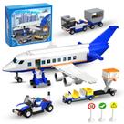 Conjunto de construção: avião de passageiros da cidade YOYBLOXY com reboque