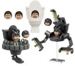 Conjunto de Construção Bentex Skibidi Toilet G-Man Cameraman - 3 Unidades