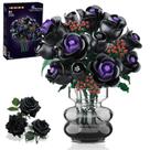 Conjunto de construção: buquê de flores HOGOKIDS com 15 rosas negras, 330 unidades