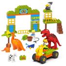 Conjunto de construção de brinquedos Anpcso Kids de 2 a 7 anos com dinossauros e carro