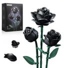 Conjunto de construção de flores iAtom Black Roses, pacote com 3 unidades com Lego Compat.
