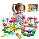 Conjunto de construção de jardim de flores Byserten 98 unidades para meninas de 3 a 6 anos