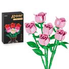 Conjunto de construção Flower Bouquet EWED Rose, pacote com 6 unidades para mulheres e meninas