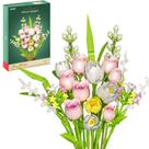 Conjunto de construção Flower Bouquet EWED Tulip & Rose, pacote com 18