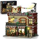Conjunto de construção INSOON Coffee House com luz LED 1589 unidades 10+ Y
