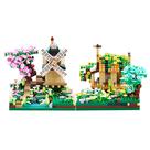Conjunto de construção Kadablk Sakura Tree House Plant Micro Block 1200 unidades