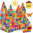 Conjunto de construção magnética Ryoichi 138PCS Magnet Tiles com 2 carros