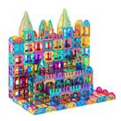 Conjunto de construção magnético TEMI Magnetic Tiles 80 unidades para crianças a partir de 3 anos
