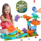 Conjunto de construção Marble Run COUOMOXA Dinosaur Theme para crianças de 3 a 8 anos